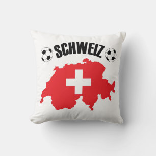 Cojín Decorativo Mapa de Schweiz Fussball Suiza