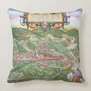 Cojín Decorativo Mapa de Serravalle, de 'Civitates Orbis Terrarum