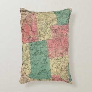 Cojín Decorativo Mapa de Stoddard del área silvestre Adirondack, 18