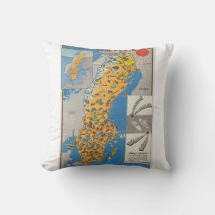 Cojín Decorativo Mapa de Suecia