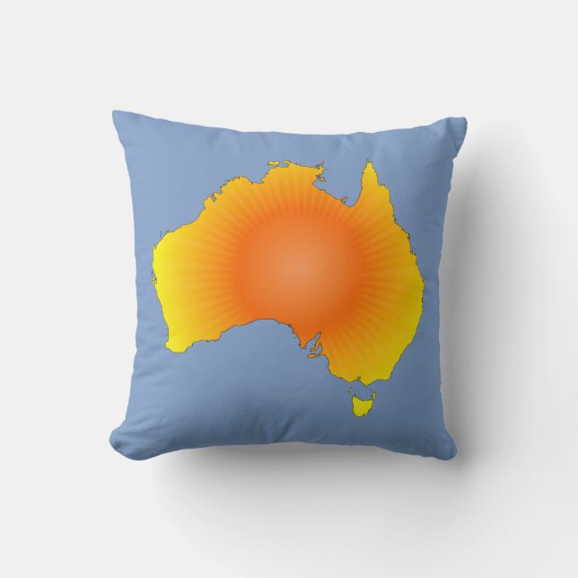 Cojín Decorativo Mapa de Sunny Australia (Anverso)