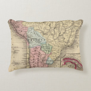 Cojín Decorativo Mapa de Suramérica de Mitchell