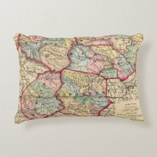 Cojín Decorativo Mapa de Winfield, Virginia Occidental