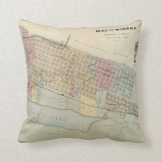Cojín Decorativo Mapa de Winona, Minnesota
