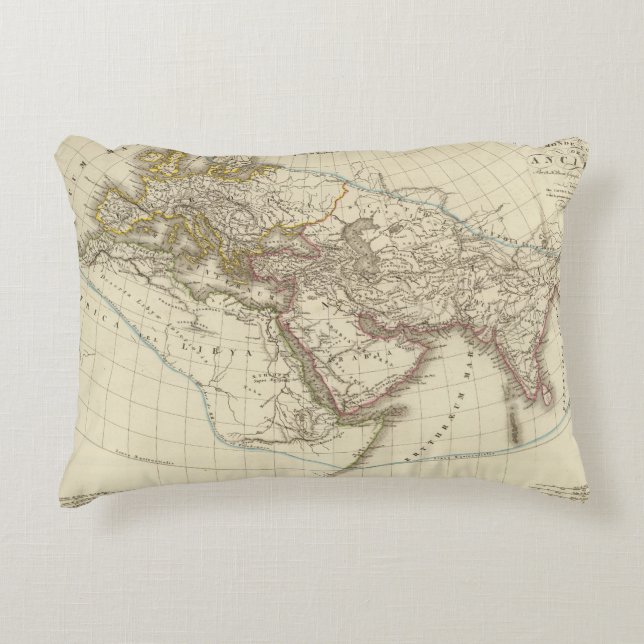 Cojín Decorativo Mapa del atlas de París (Anverso)