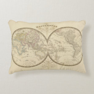 Cojín Decorativo Mapa del atlas del mundo