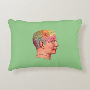 Cojín Decorativo Mapa del cerebro de la mente de la cabeza de la fe