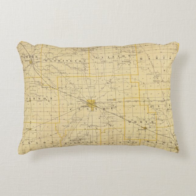 Cojín Decorativo Mapa del condado de Boone (Anverso)