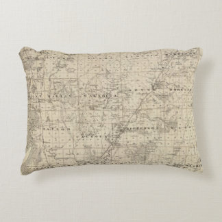 Cojín Decorativo Mapa del condado de Harrison, estado de Iowa