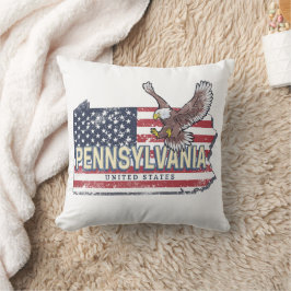 Cojín Decorativo Mapa del estado de Pennsylvania