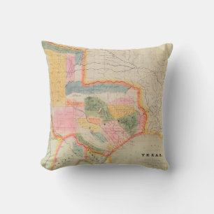 Cojín Decorativo Mapa del estado de Texas   1835