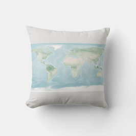 Cojín Decorativo Mapa del Explorador de la superficie terrestre