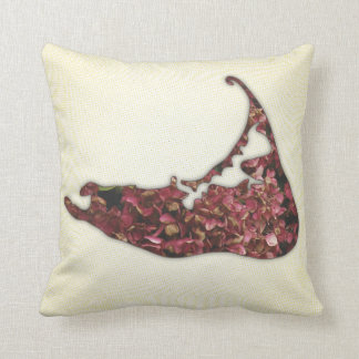 Cojín Decorativo Mapa del Hydrangea de la isla de Nantucket