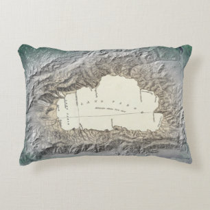 Cojín Decorativo Mapa del lago Tahoe