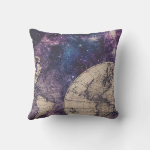 Cojín Decorativo Mapa del mundo de la época celestial (3)