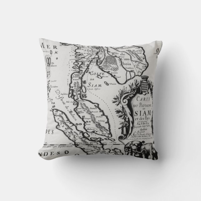 Cojín Decorativo Mapa del Reino de Tailandia (Anverso)