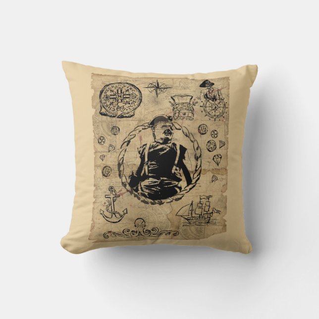 Cojín Decorativo Mapa del tesoro eslovaco de Goonies (Anverso)