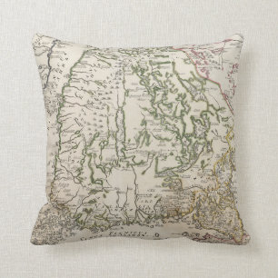 Cojín Decorativo Mapa del vintage de Finlandia (1740s)