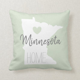 Cojín Decorativo Mapa estatal de Minnesota ama casa