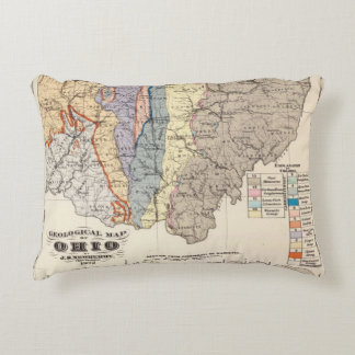 Cojín Decorativo Mapa geológico de Ohio