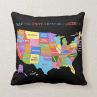 Mapa multicolor de los Estados Unidos