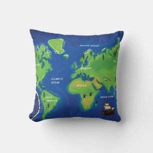 Cojín Decorativo Mapa mundial