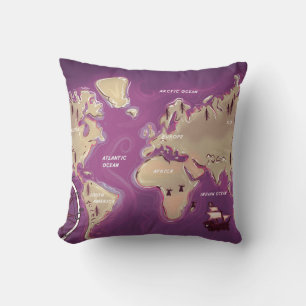 Cojín Decorativo Mapa Mundial