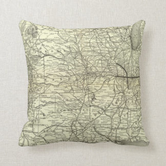 Cojín Decorativo Mapa Ohio y ferrocarril de Mississippi