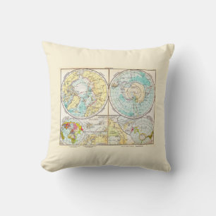 Cojín Decorativo Mapa polar en alemán
