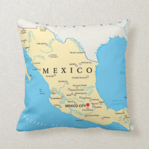 Cojín Decorativo Mapa político de México