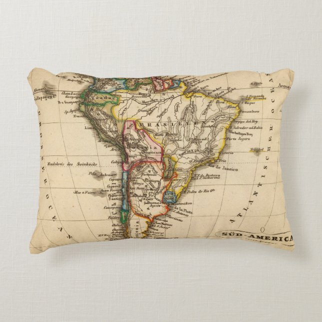 Cojín Decorativo Mapa suramericano (Anverso)