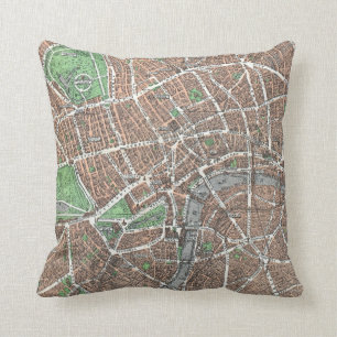 Cojín Decorativo Mapa viejo de Londres