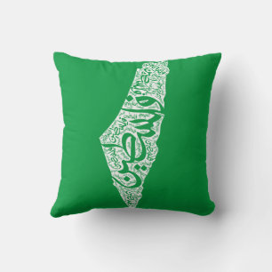 Cojín Decorativo Mapa y bandera de Palestina libre ف ن س ط
