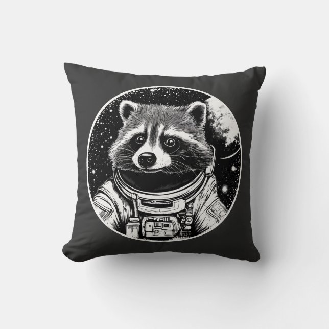Cojín Decorativo Mapache astronauta (Anverso)
