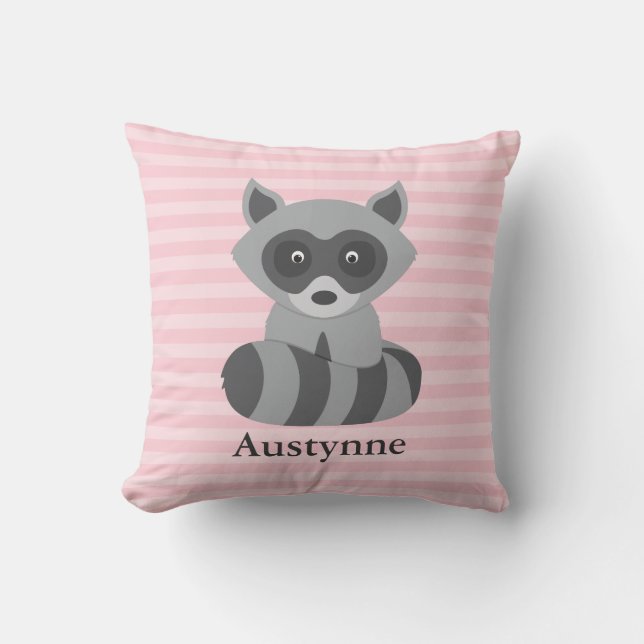 Cojín Decorativo Mapache del bebé (Anverso)