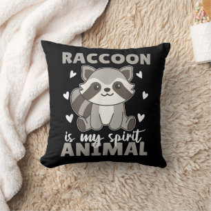 Cojín Decorativo Mapache es mi animal espiritual Mapache lindo