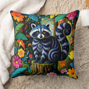 Cojín Decorativo Mapache Hada Divertida Animal