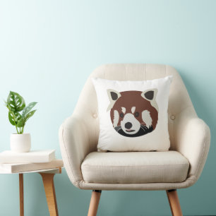 Cojín Decorativo Mapache Panda Rojo Mapache Panda Rojo
