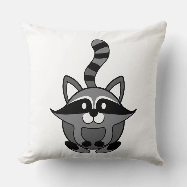 Cojín Decorativo Mapache Pequeño (Anverso)