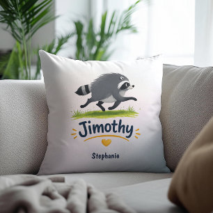 Cojín Decorativo Mapache Viral Jimothy Divertido Panda Basura Vida