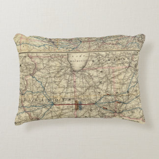 Cojín Decorativo Mapas que muestran la Indiana