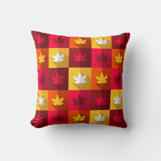 Cojín Decorativo Maple de otoño deja un brillante mosaico