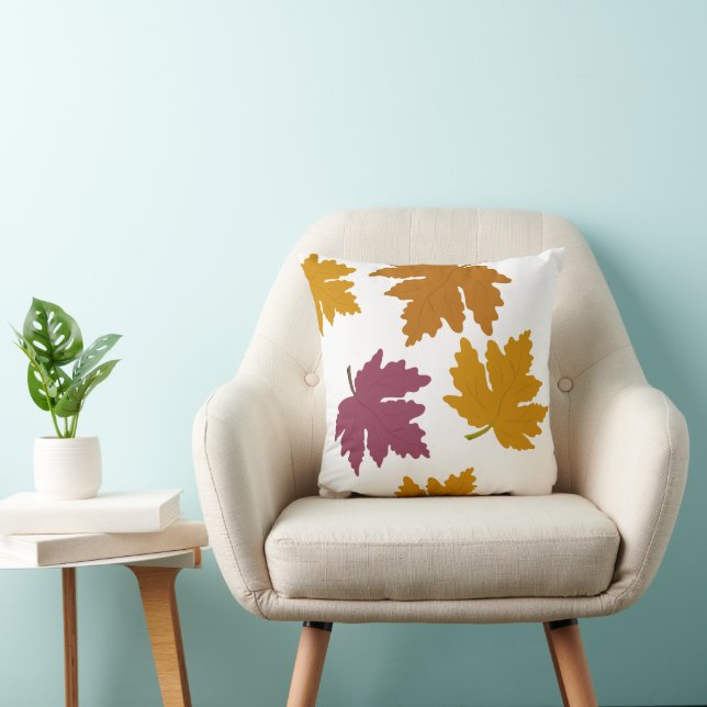 Cojín Decorativo Maple Leaves de otoño moderno (Silla)