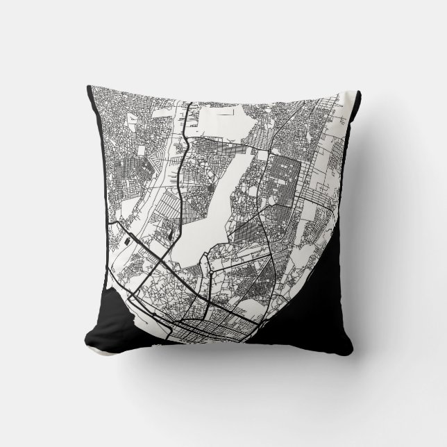 Cojín Decorativo Maputo Mozambique City Map (Anverso)