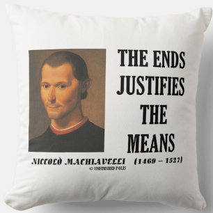 Cojín Decorativo Maquiavelo Termina Justificando La Cita De Medios