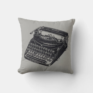 Cojín Decorativo Máquina de Escribir Deluxe Vintage Sin Ruido