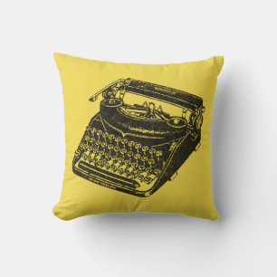 Cojín Decorativo Máquina de escribir ruidosa y vintage Deluxe