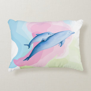 Cojín Decorativo Mar asombroso con delfines