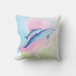 Cojín Decorativo Mar asombroso con delfines