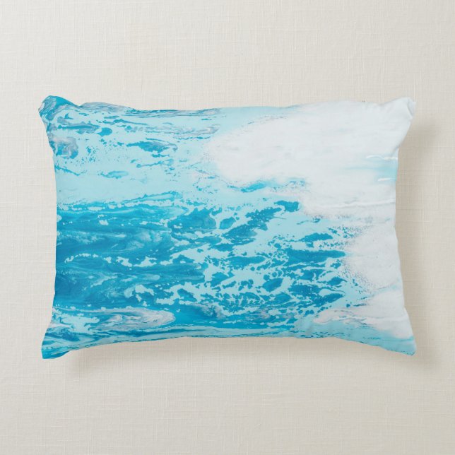 Cojín Decorativo Mar azul (Anverso)